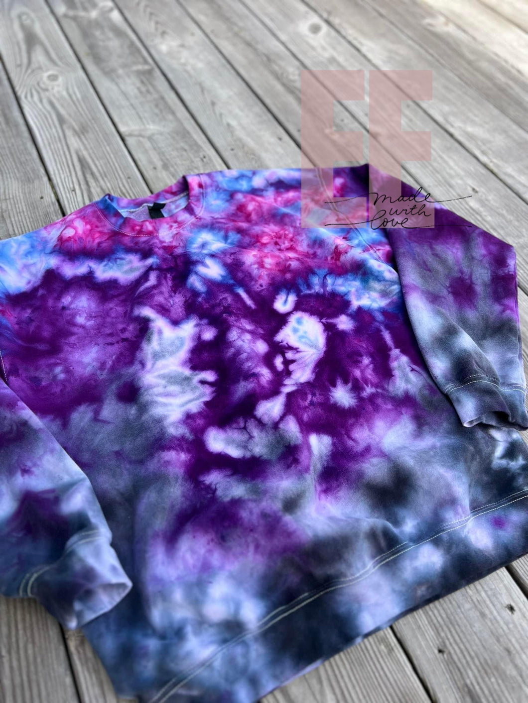 Purple/Black Ombre Ice Dye